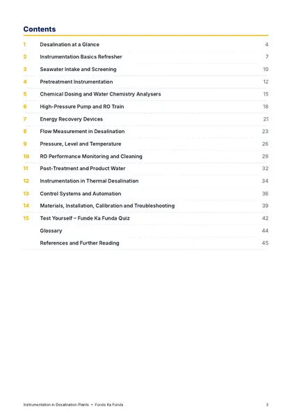 Contents page listing all 15 chapters